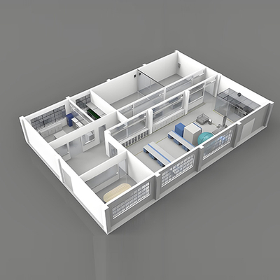 ซื้อ Huuao Customized Solution Class 8 Prefabricated 50mm Sandwich Panel Modular Cleanroom GMP Workshop for Cosmetics or Food Factory online manufacture