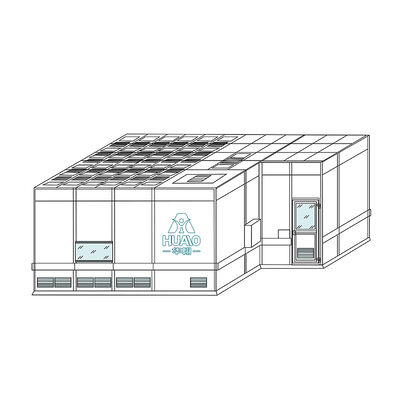 ซื้อ HUAAO OEM Design Modern Modular Cleanroom Class 1000 การทําความสะอาด กันน้ํา กันไฟ ป้องกันสิ่งแวดล้อม การผลิตออนไลน์