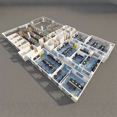 ซื้อ HUAAO Iso 7 Workshop Gmp โรงพยาบาลอุตสาหกรรมคอนเทนเนอร์ แผ่นแยกหิน Prefab แซนวิช ห้องสะอาดแบบจําลอง Prefabricated การผลิตออนไลน์