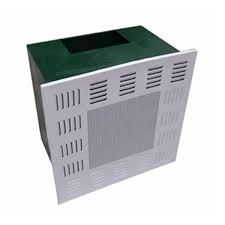 ห้องสะอาดประสิทธิภาพสูง Hepa Filter Box ถังน้ําเหลว Outlet การจัดส่งอากาศ