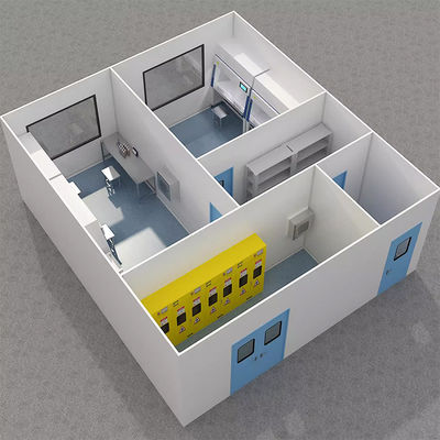 ผู้ผลิตห้องคลีนรูม Huuao มาตรฐาน GMP ผู้จัดจำหน่ายโครงการห้องคลีนรูมแบบโมดูลาร์สำหรับห้องพักผู้ป่วย/ห้องผ่าตัด โครงการห้องคลีนรูมแผงเหล็กเคลือบสีฝุ่นสำหรับเภสัชกรรม