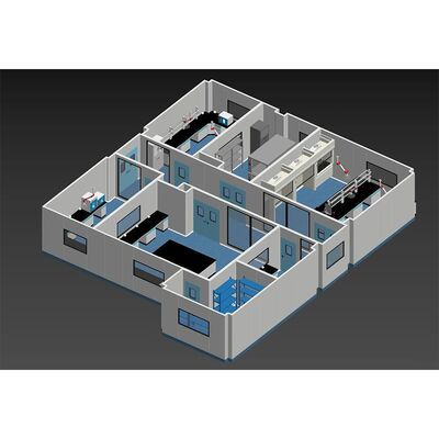 แผงผนัง PVC ปลอดฝุ่น ISO GMP สำหรับห้องคลีนรูมแบบโมดูลาร์สำหรับห้องปฏิบัติการและเวิร์คช็อป FFU คลีนบูธแบบประกอบพร้อมผนังแข็ง