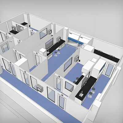 โรงพยาบาลคอนเทนเนอร์แบบแพ็คแบน HUAAO บ้านคอนเทนเนอร์สำเร็จรูปเคลื่อนย้ายได้สำหรับโรงพยาบาล คลินิก ห้องปฏิบัติการ ห้องคลีนรูม โซลูชันที่ปรับแต่งได้